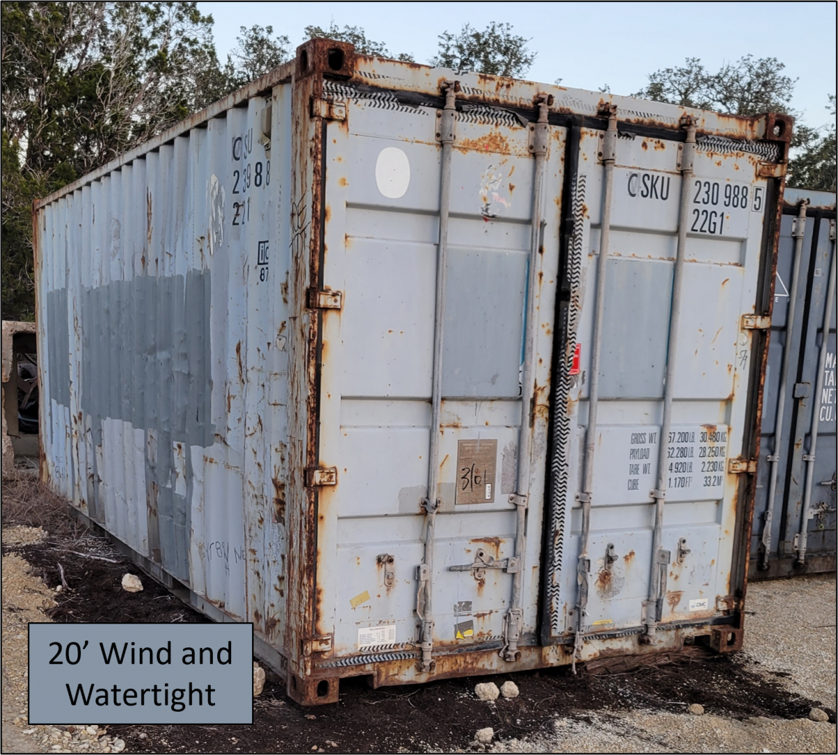 12 20-Foot Wind and Watertight