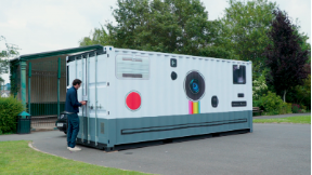24. Shipping Container Transformed into a Giant Camera & Darkroom
